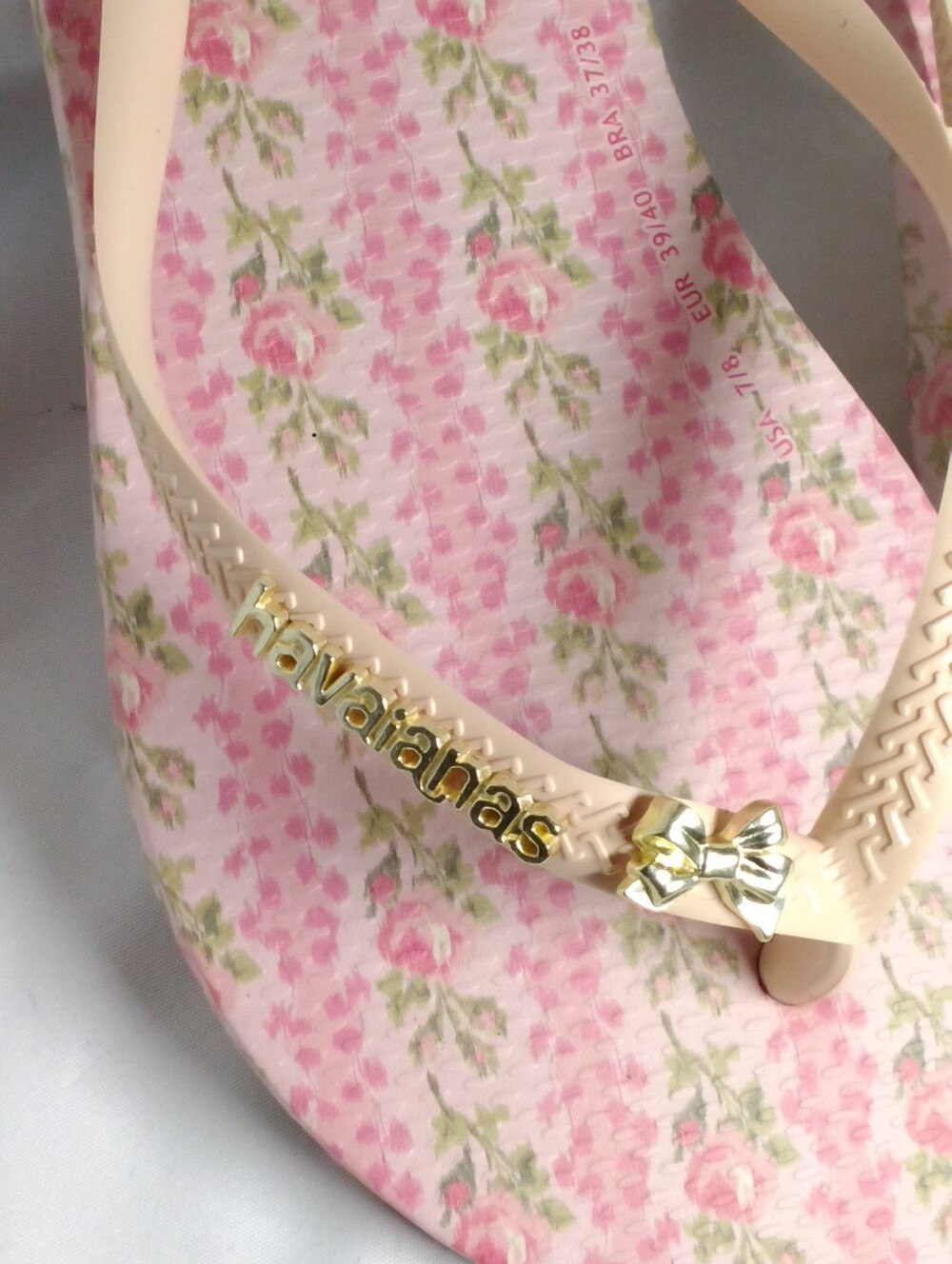 Havaianas Love Shack Fancy Pink Floral Flip Flops Women’s Size 7/8 - Picture 13 of 16